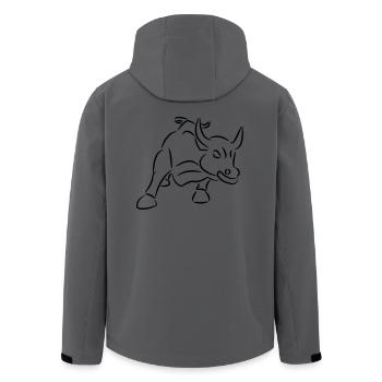 Ride the bull trading shirt trader shirt geschenk - Recycelte Männer Softshell-Jacke von Stanley/Stella - Anthrazit - Hinten - AI Model Male 185 light (185cm)