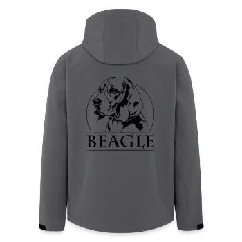 BEAGLE Jagdhund Hund Hunde Wilsigns Hundeportrait - Recycelte Männer Softshell-Jacke von Stanley/Stella - Anthrazit - Hinten - AI Model Male 185 light (185cm)