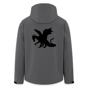 Drache - Recycelte Männer Softshell-Jacke von Stanley/Stella - Anthrazit - Hinten - AI Model Male 185 light (185cm)