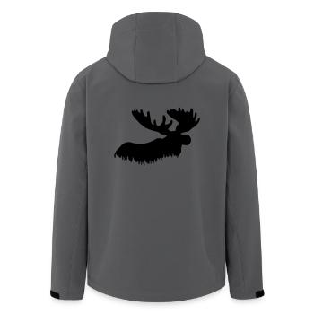 Moose - Men’s Recycled Softshell Jacket by Stanley/Stella - anthracite - Back - AI Model Male 185 light (185cm)
