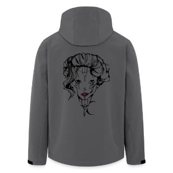 Evil Tenderness - Men’s Recycled Softshell Jacket by Stanley/Stella - anthracite - Back - AI Model Male 185 light (185cm)