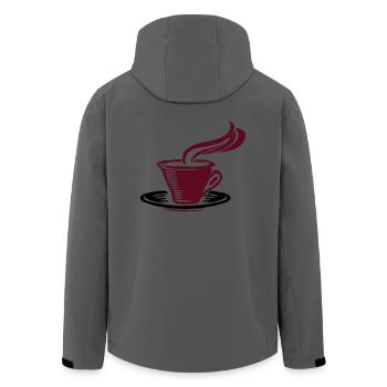 Kaffe Tasse schöner duft liebhaber Geschenk - Recycelte Männer Softshell-Jacke von Stanley/Stella - Anthrazit - Hinten - AI Model Male 185 light (185cm)