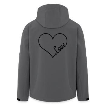 L’amour - Veste softshell homme en polyester recyclé Stanley/Stella - charbon - Dos - AI Model Male 185 light (185cm)