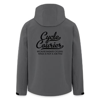 Coursier à vélo - Veste softshell homme en polyester recyclé Stanley/Stella - charbon - Dos - AI Model Male 185 light (185cm)