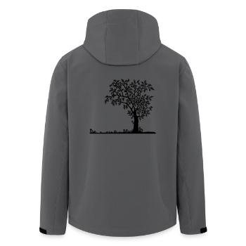 Natur Silhouette - Recycelte Männer Softshell-Jacke von Stanley/Stella - Anthrazit - Hinten - AI Model Male 185 light (185cm)