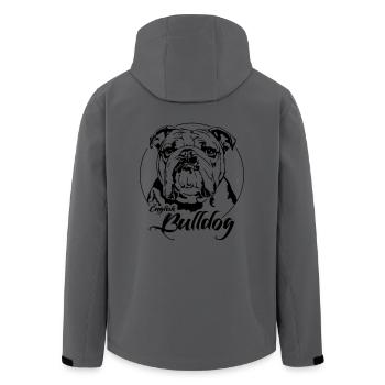 ENGLISCHE BULLDOGGE English Bulldog Wilsigns Hunde - Recycelte Männer Softshell-Jacke von Stanley/Stella - Anthrazit - Hinten - AI Model Male 185 light (185cm)