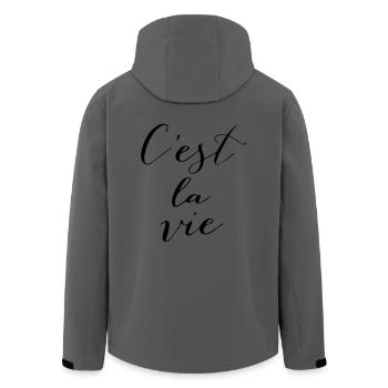 C'est la vie - Veste softshell homme en polyester recyclé Stanley/Stella - charbon - Dos - AI Model Male 185 light (185cm)