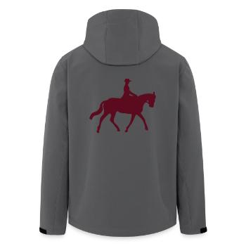 sport riding - Men’s Recycled Softshell Jacket by Stanley/Stella - anthracite - Back - AI Model Male 185 light (185cm)