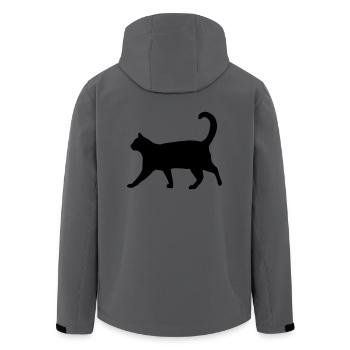 Proud cat - Men’s Recycled Softshell Jacket by Stanley/Stella - anthracite - Back - AI Model Male 185 light (185cm)