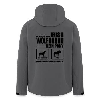 IRISH WOLFHOUND kein Pony Hundespruch WILSIGNS - Recycelte Männer Softshell-Jacke von Stanley/Stella - Anthrazit - Hinten - AI Model Male 185 light (185cm)