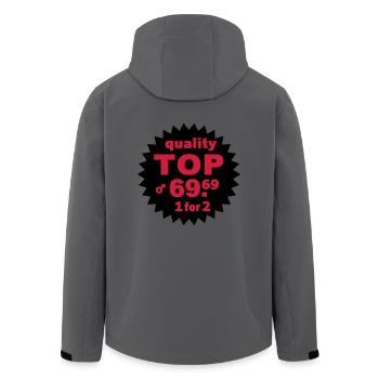 quality T - Veste softshell homme en polyester recyclé Stanley/Stella - charbon - Dos - AI Model Male 185 light (185cm)