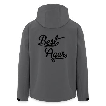 Meilleurs Agers - Veste softshell homme en polyester recyclé Stanley/Stella - charbon - Dos - AI Model Male 185 light (185cm)