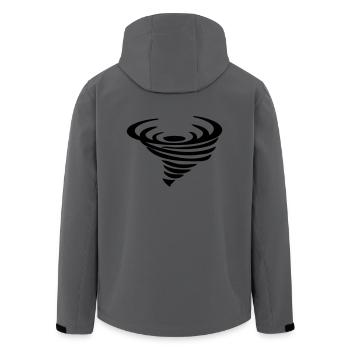 tornado - Men’s Recycled Softshell Jacket by Stanley/Stella - anthracite - Back - AI Model Male 185 light (185cm)