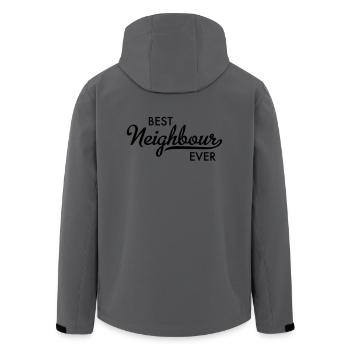 Best neighbor ever - Men’s Recycled Softshell Jacket by Stanley/Stella - anthracite - Back - AI Model Male 185 light (185cm)