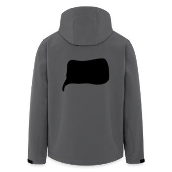 speech bubble - Men’s Recycled Softshell Jacket by Stanley/Stella - anthracite - Back - AI Model Male 185 light (185cm)