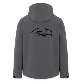 Eagle eye - Illustration vectorielle - Veste softshell homme en polyester recyclé Stanley/Stella - charbon - Dos - AI Model Male 185 light (185cm)