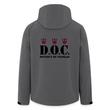 D.O.C. - District of Cologne - Recycelte Männer Softshell-Jacke von Stanley/Stella - Anthrazit - Hinten - AI Model Male 185 light (185cm)