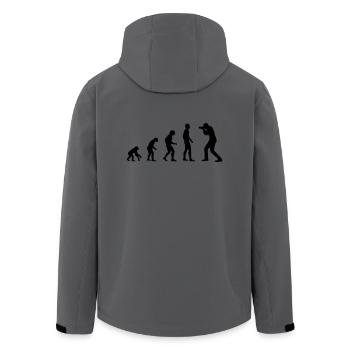 Evolution Fotograf - Recycelte Männer Softshell-Jacke von Stanley/Stella - Anthrazit - Hinten - AI Model Male 185 light (185cm)