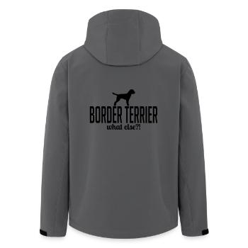 BORDER TERRIER what else - Recycelte Männer Softshell-Jacke von Stanley/Stella - Anthrazit - Hinten - AI Model Male 185 light (185cm)