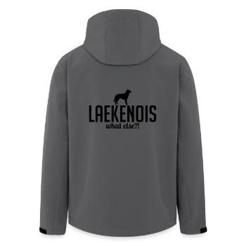 LAEKENOIS what else - Recycelte Männer Softshell-Jacke von Stanley/Stella - Anthrazit - Hinten - AI Model Male 185 light (185cm)