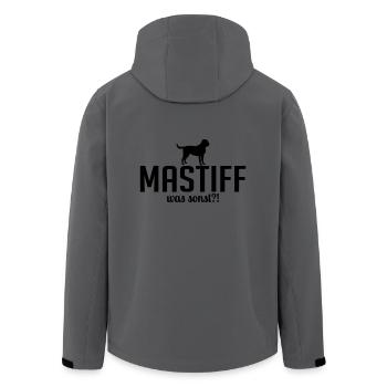 MASTIFF was sonst - Recycelte Männer Softshell-Jacke von Stanley/Stella - Anthrazit - Hinten - AI Model Male 185 light (185cm)