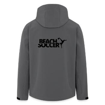 BEACHSOCCER # 1 - Men’s Recycled Softshell Jacket by Stanley/Stella - anthracite - Back - AI Model Male 185 light (185cm)