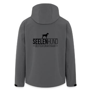 DEUTSCH DRAHTHAAR Seelenhund - Recycelte Männer Softshell-Jacke von Stanley/Stella - Anthrazit - Hinten - AI Model Male 185 light (185cm)