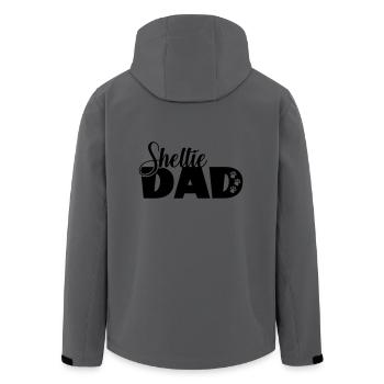 Sheltie dad Shetland Sheepdog Dog Daddy saying - Men’s Recycled Softshell Jacket by Stanley/Stella - anthracite - Back - AI Model Male 185 light (185cm)