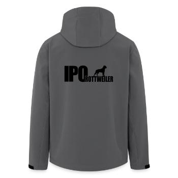 IPO ROTTWEILER - Recycelte Männer Softshell-Jacke von Stanley/Stella - Anthrazit - Hinten - AI Model Male 185 light (185cm)