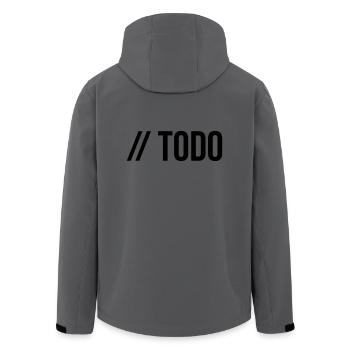 // TODO - Recycelte Männer Softshell-Jacke von Stanley/Stella - Anthrazit - Hinten - AI Model Male 185 light (185cm)