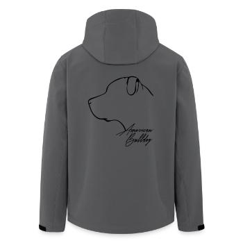 AMERICAN BULLDOG Profil WILSIGNS - Recycelte Männer Softshell-Jacke von Stanley/Stella - Anthrazit - Hinten - AI Model Male 185 light (185cm)