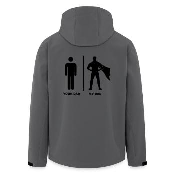Your Dad My Dad Superhero - Recycelte Männer Softshell-Jacke von Stanley/Stella - Anthrazit - Hinten - AI Model Male 185 light (185cm)