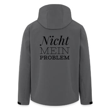 lustiger Spruch - Nicht mein Problem - Recycelte Männer Softshell-Jacke von Stanley/Stella - Anthrazit - Hinten - AI Model Male 185 light (185cm)