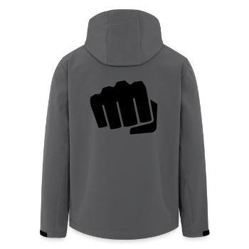 fist - Men’s Recycled Softshell Jacket by Stanley/Stella - anthracite - Back - AI Model Male 185 light (185cm)