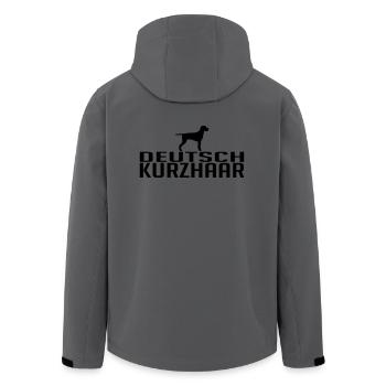 DEUTSCH KURZHAAR Hunderasse - Recycelte Männer Softshell-Jacke von Stanley/Stella - Anthrazit - Hinten - AI Model Male 185 light (185cm)