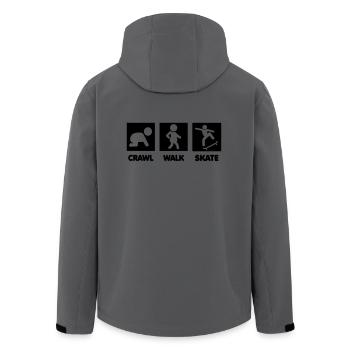 Planche à roulettes de bébé - Veste softshell homme en polyester recyclé Stanley/Stella - charbon - Dos - AI Model Male 185 light (185cm)