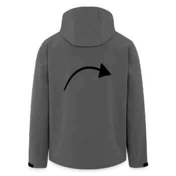 arrow - Men’s Recycled Softshell Jacket by Stanley/Stella - anthracite - Back - AI Model Male 185 light (185cm)