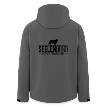 BOUVIER BERNOIS chien âme - Veste softshell homme en polyester recyclé Stanley/Stella - charbon - Dos - AI Model Male 185 light (185cm)