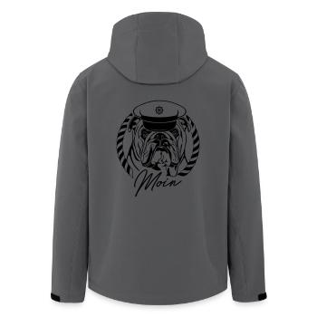 ENGLISCHE BULLDOGGE Moin Hund Hundespruch Wilsigns - Recycelte Männer Softshell-Jacke von Stanley/Stella - Anthrazit - Hinten - AI Model Male 185 light (185cm)