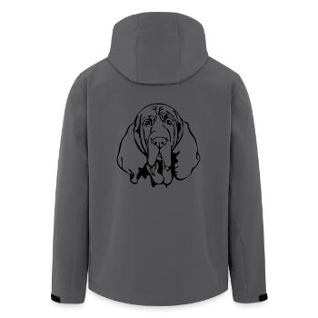 BLOODHOUND chiens chien Wilsigns Jagdhunde chien de chasse - Veste softshell homme en polyester recyclé Stanley/Stella - charbon - Dos - AI Model Male 185 light (185cm)