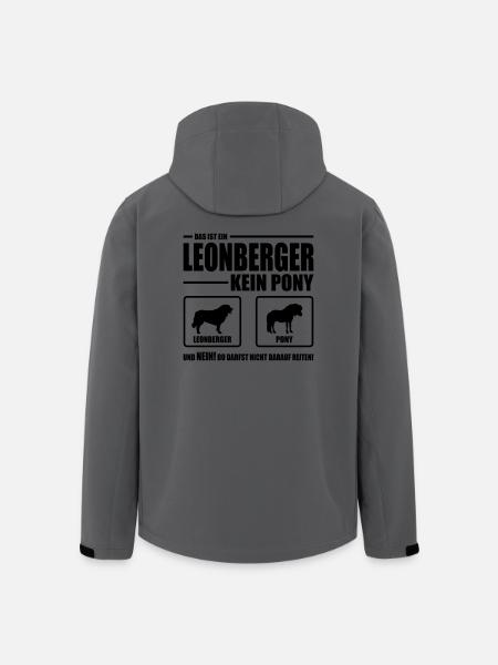 LEONBERGER kein Pony Hundespruch Hunde Wilsigns - Recycelte Männer Softshell-Jacke von Stanley/Stella - Anthrazit
