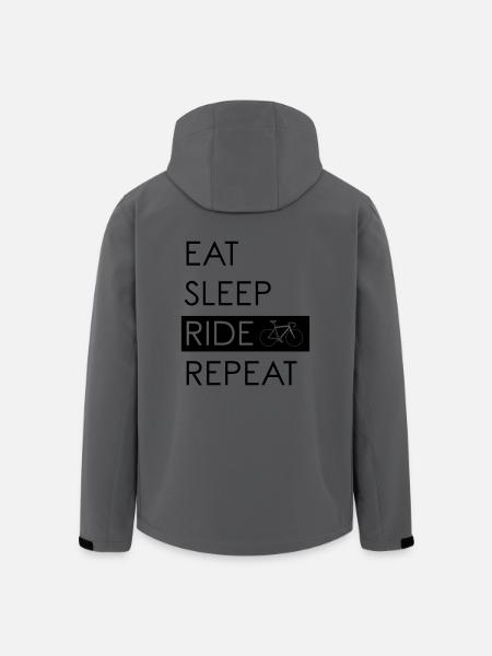 EAT SLEEP RIDE REPEAT - Men’s Recycled Softshell Jacket by Stanley/Stella - anthracite