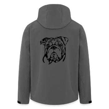 ENGLISCHE BULLDOGGE Hunde Hund Wilsigns - Recycelte Männer Softshell-Jacke von Stanley/Stella - Anthrazit - Hinten - AI Model Male 185 light (185cm)