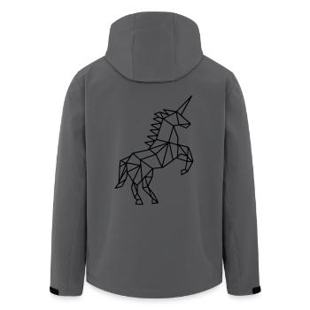 Unicorn - Recycelte Männer Softshell-Jacke von Stanley/Stella - Anthrazit - Hinten - AI Model Male 185 light (185cm)