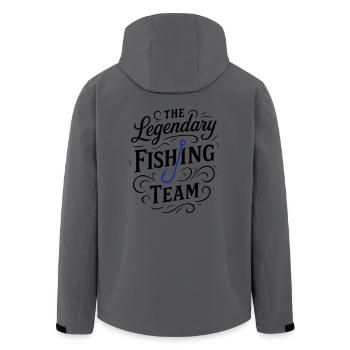 Dicton de l’équipe de pêche - Veste softshell homme en polyester recyclé Stanley/Stella - charbon - Dos - AI Model Male 185 light (185cm)