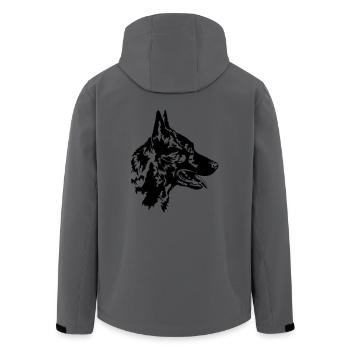 HOLLANDSE HERDER - HOLLANDSE HERDERSHOND Wilsigns - Veste softshell homme en polyester recyclé Stanley/Stella - charbon - Dos - AI Model Male 185 light (185cm)