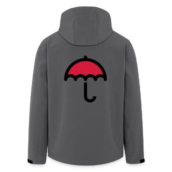Regenschirm Icon Symbol - Recycelte Männer Softshell-Jacke von Stanley/Stella - Anthrazit - Hinten - AI Model Male 185 light (185cm)