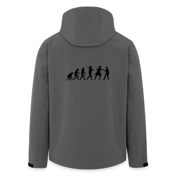 Lindy Hop Evolution - Recycelte Männer Softshell-Jacke von Stanley/Stella - Anthrazit - Hinten - AI Model Male 185 light (185cm)