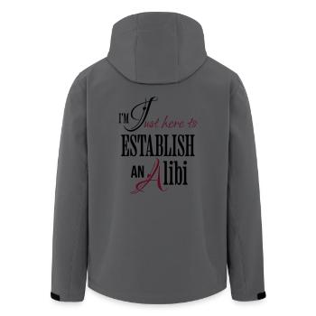 Je suis juste ici pour établir un alibi drôle de dicton - Veste softshell homme en polyester recyclé Stanley/Stella - charbon - Dos - AI Model Male 185 light (185cm)