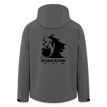 hexe kochtopf köchin - Recycelte Männer Softshell-Jacke von Stanley/Stella - Anthrazit - Hinten - AI Model Male 185 light (185cm)